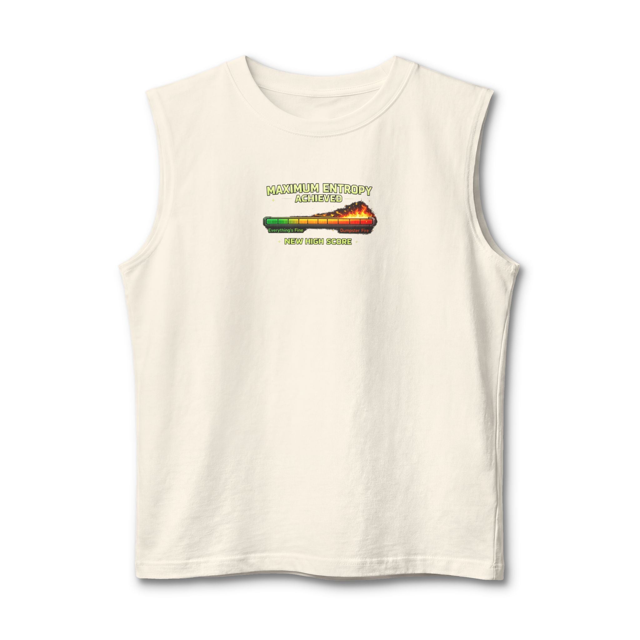 Maximum Entropy Achieved Muscle Tank — Funny Gamer Science Tank Top