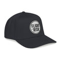 FLIGHT RISK Embroidered Mid Profile Baseball Cap | Funny Travel Hat | Aviation Humor Dad Cap | Minimalist Adventure Snapback | Gift for Frequent Flyers