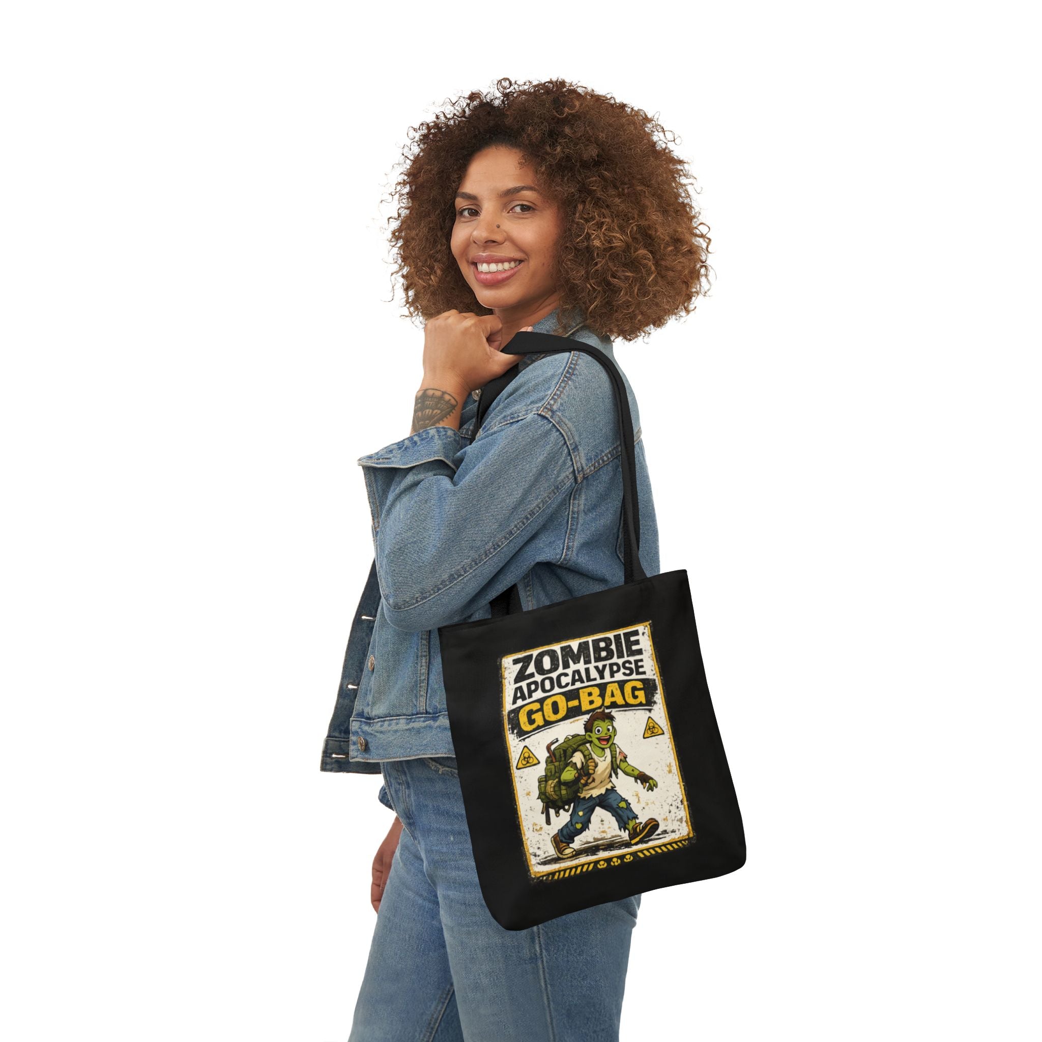 Zombie Apocalypse Go-Bag Tote Bag | Retro Survival Graphic - Mutantur Labs LLC