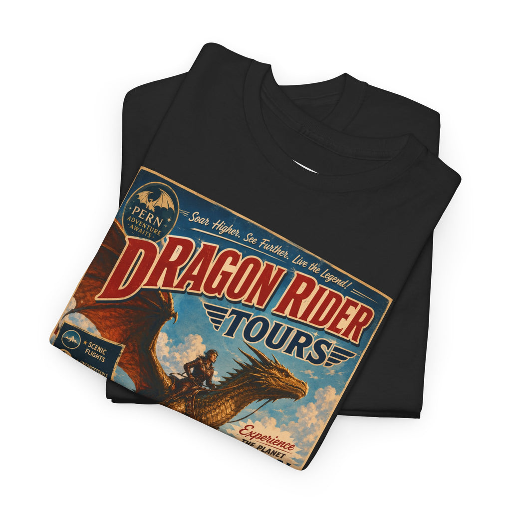 Dragon Rider Tours Vintage Poster T‑Shirt - Mutantur Labs LLC
