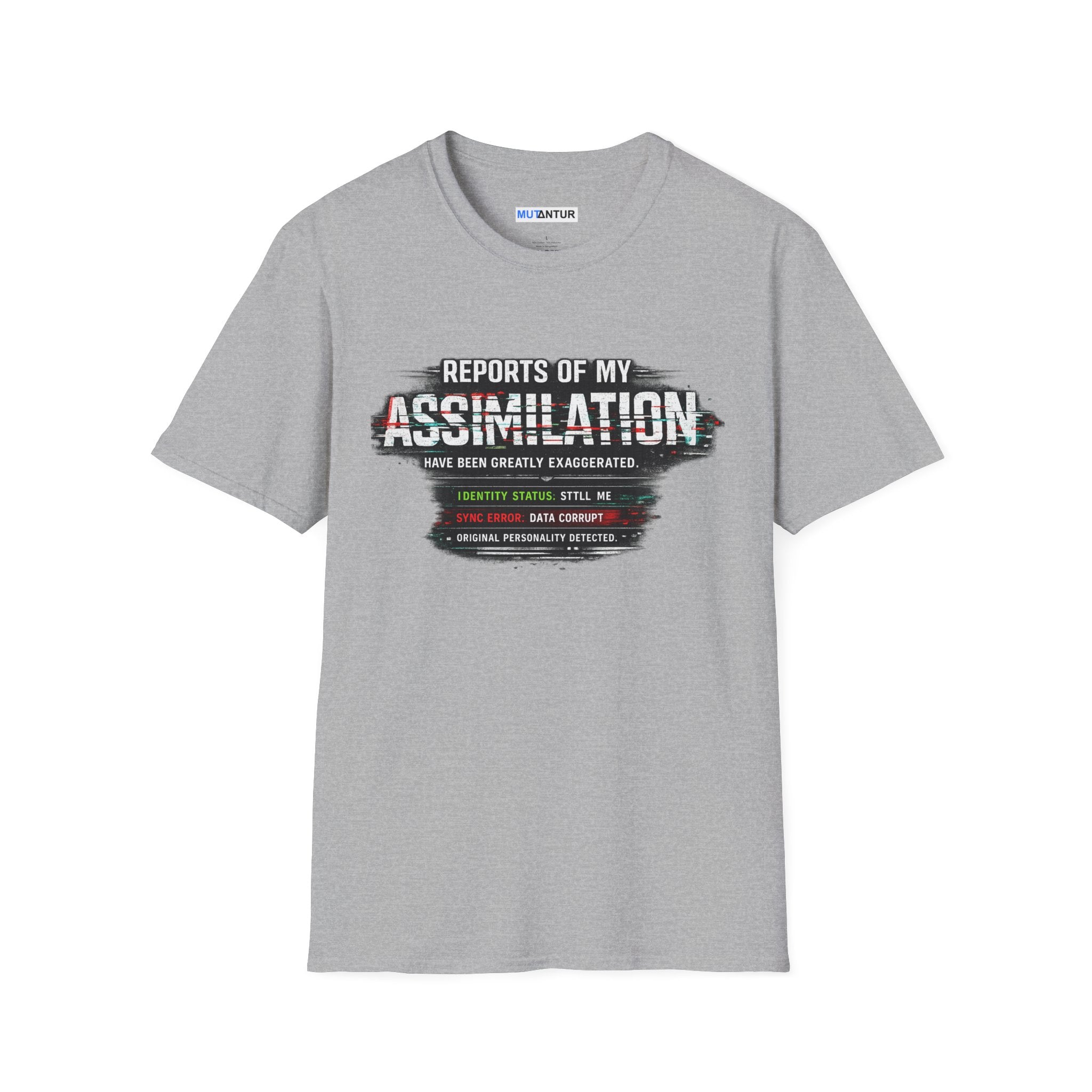 Reports of My Assimilation T-Shirt — Funny Sci-Fi Glitch Graphic Tee
