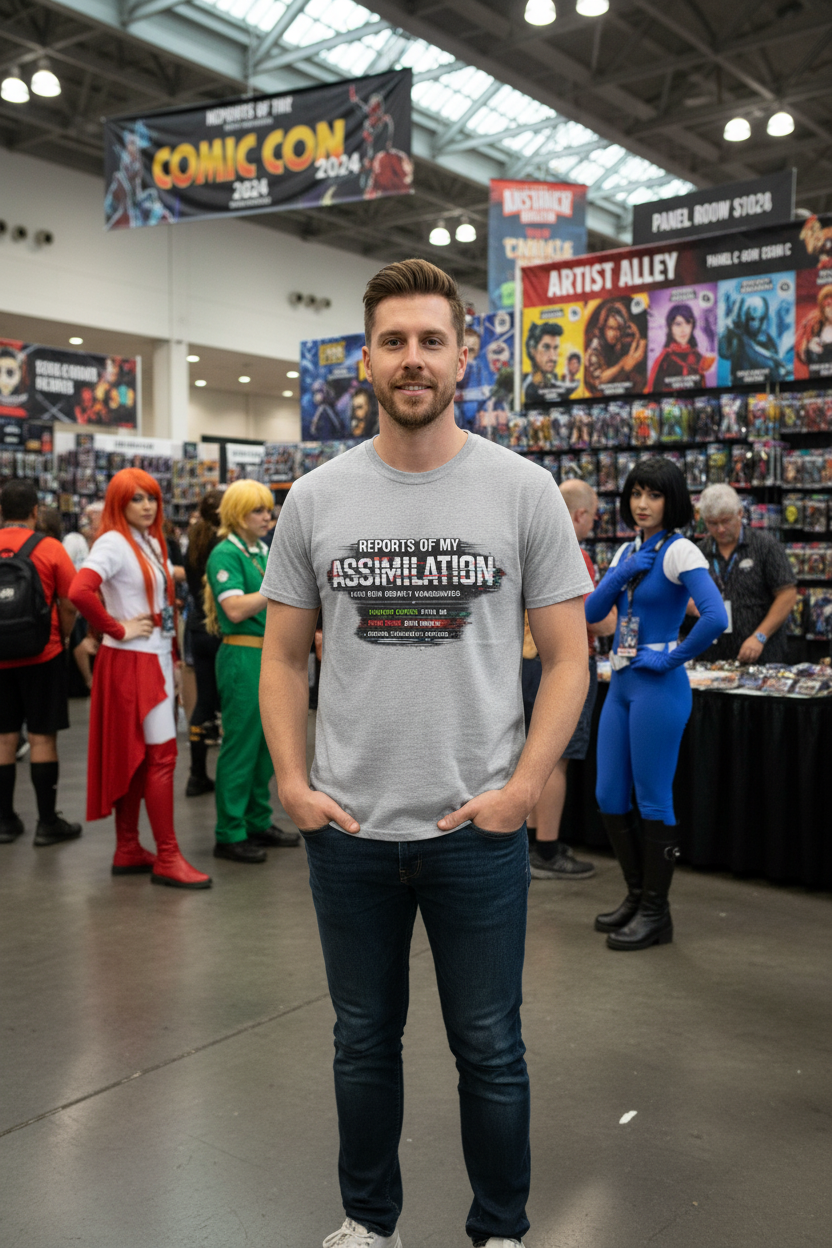 Reports of My Assimilation T-Shirt — Funny Sci-Fi Glitch Graphic Tee