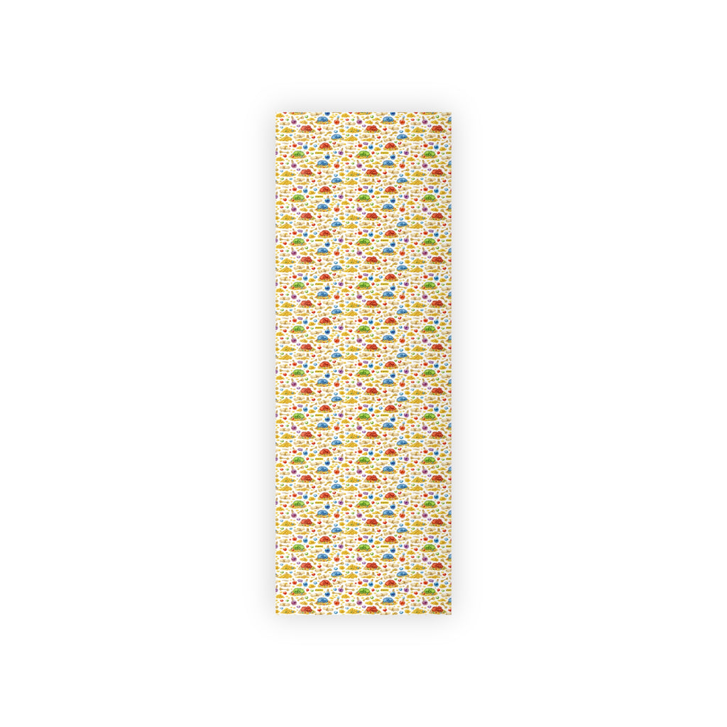 Colorful Cute Sleeping Dragons Gift Wrap Roll – Kids Birthday and Baby Shower Wrapping Paper