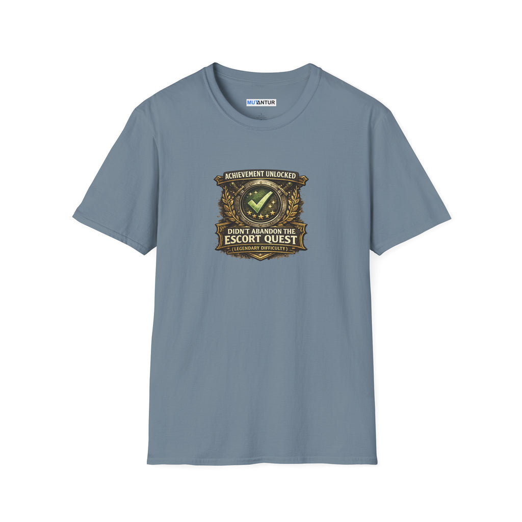"Achievement Unlocked: Didn't Abandon the Escort Quest" Gamer Tee