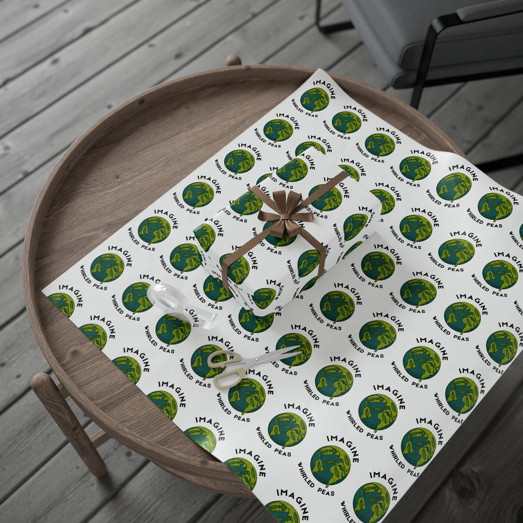 Imagine Whirled Peas Wrapping Paper | Earth Illustration - Mutantur Labs LLC