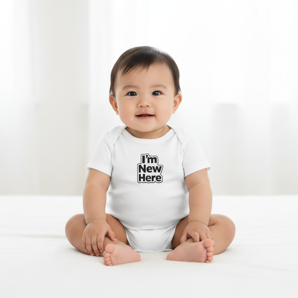 I’m New Here Infant Bodysuit — Funny Newborn Baby Outfit