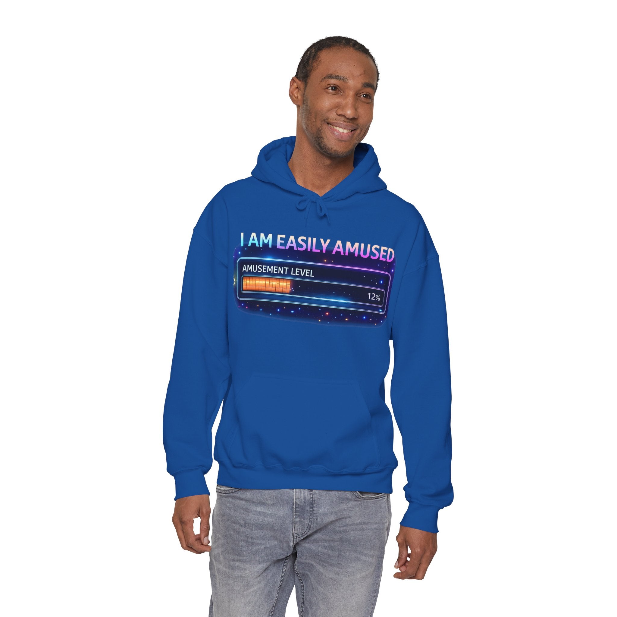 I Am Easily Amused Level Meter Hoodie | Funny Gamer Sweatshirt - Mutantur Labs LLC