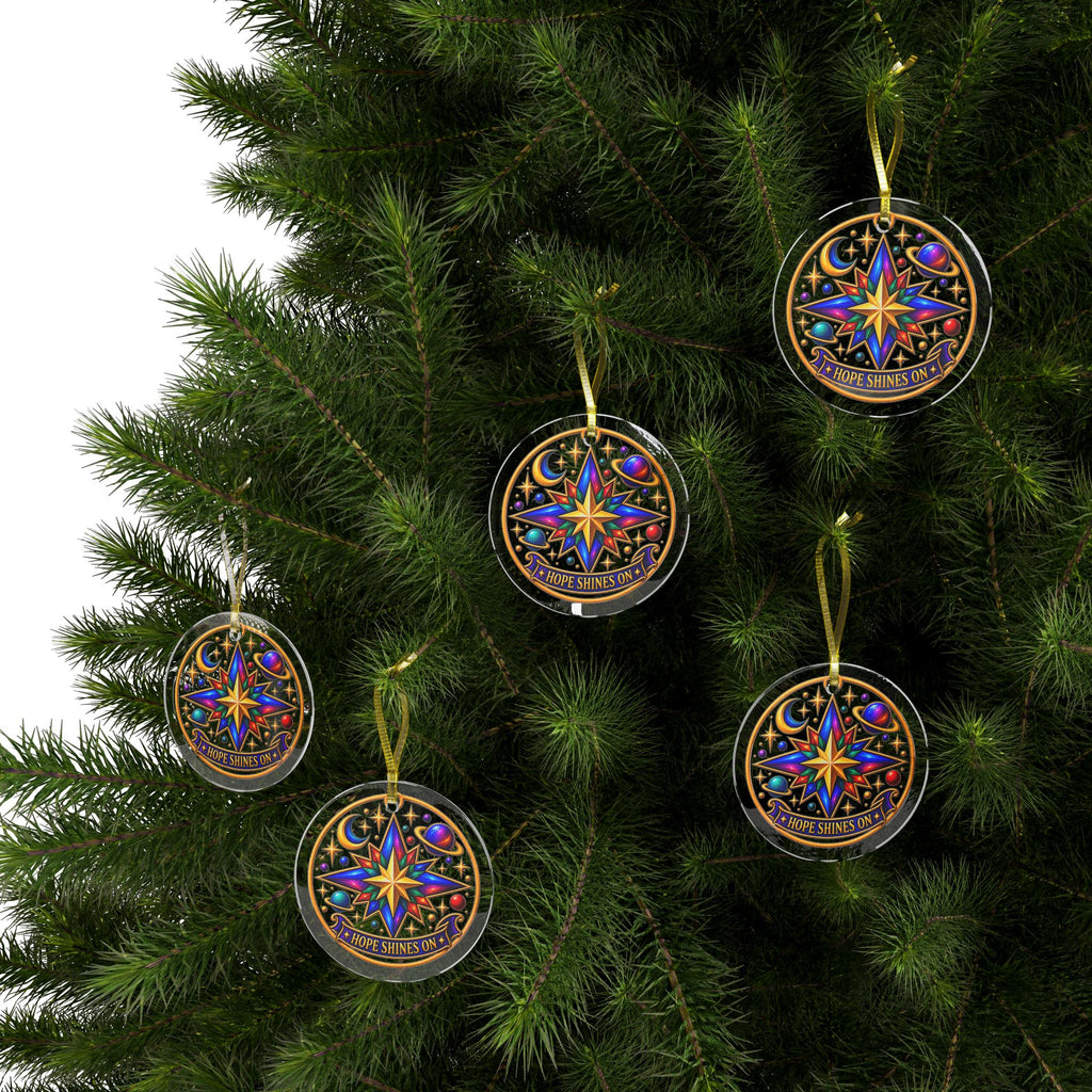 Hope Shines On Celestial Glass Ornament