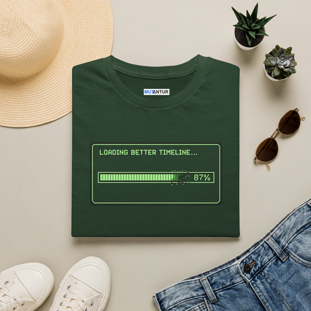 Loading Better Timeline Unisex T-Shirt | Retro Sci-Fi Progress Bar Tee