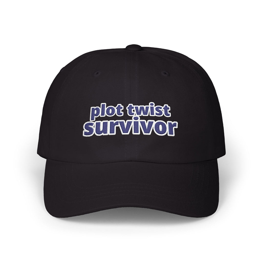 Plot Twist Survivor Embroidered Hat — Funny Resilience Baseball Cap