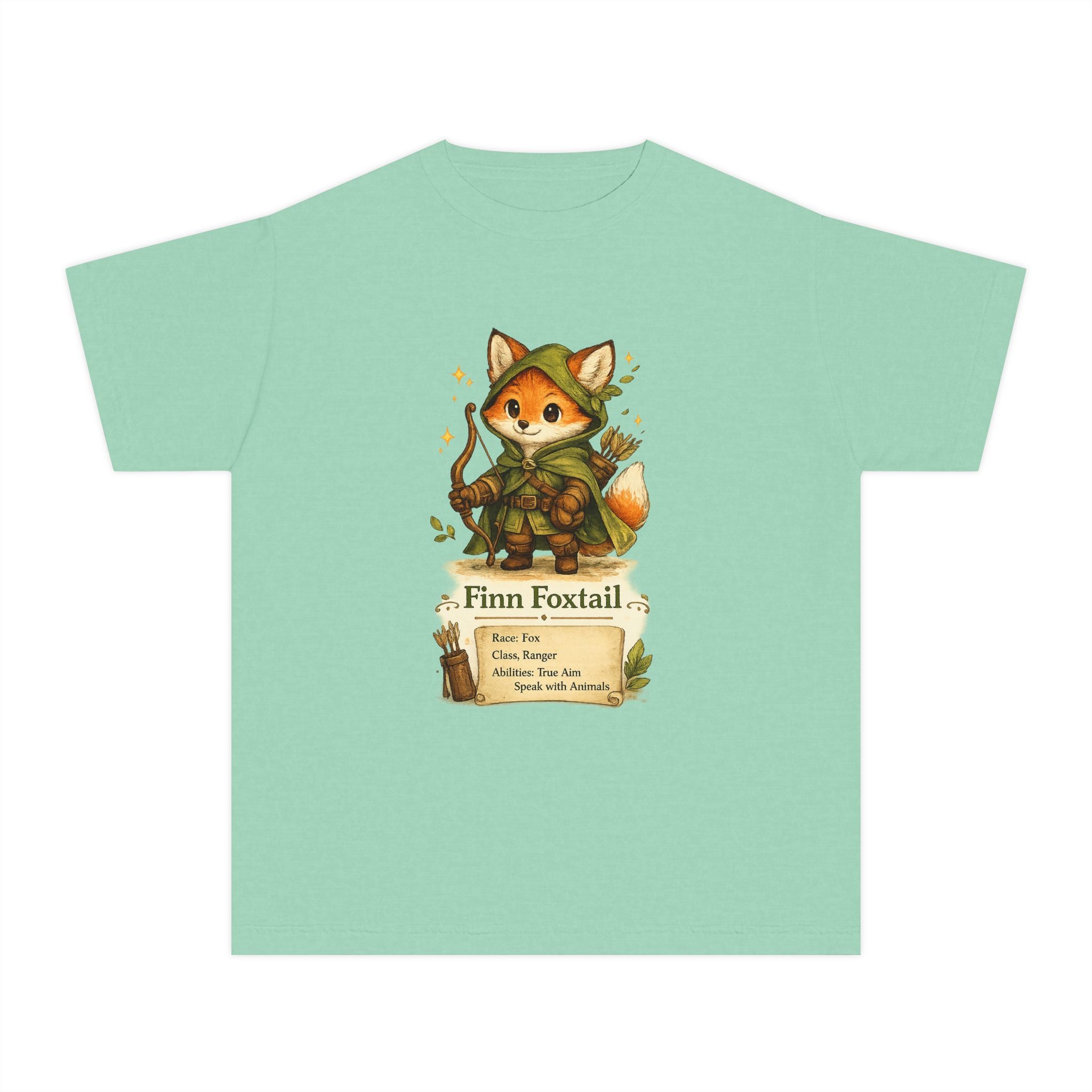 Finn Foxtail Kids Fox Ranger T-Shirt — Cute Fantasy Character Tee