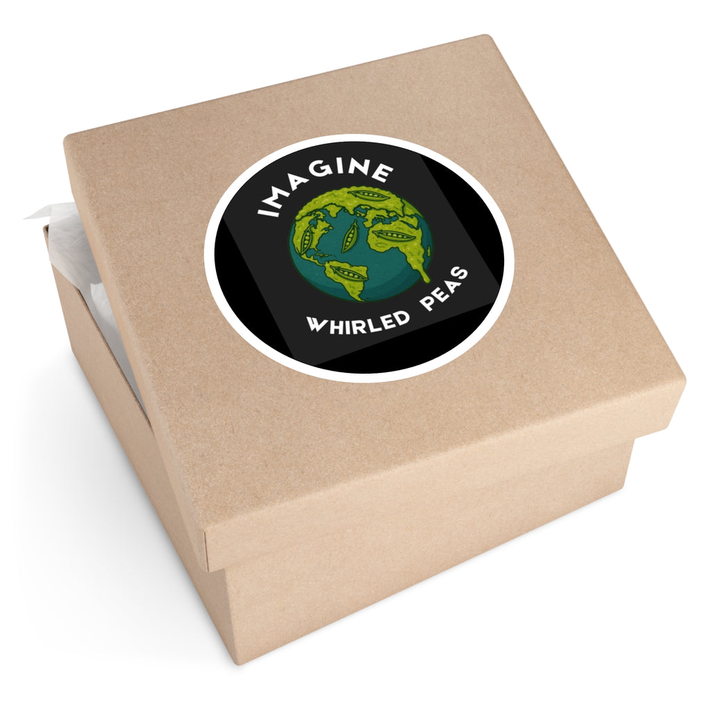 Imagine Whirled Peas Sticker – Playful World Peace Pun Vinyl Decal - Mutantur Labs LLC