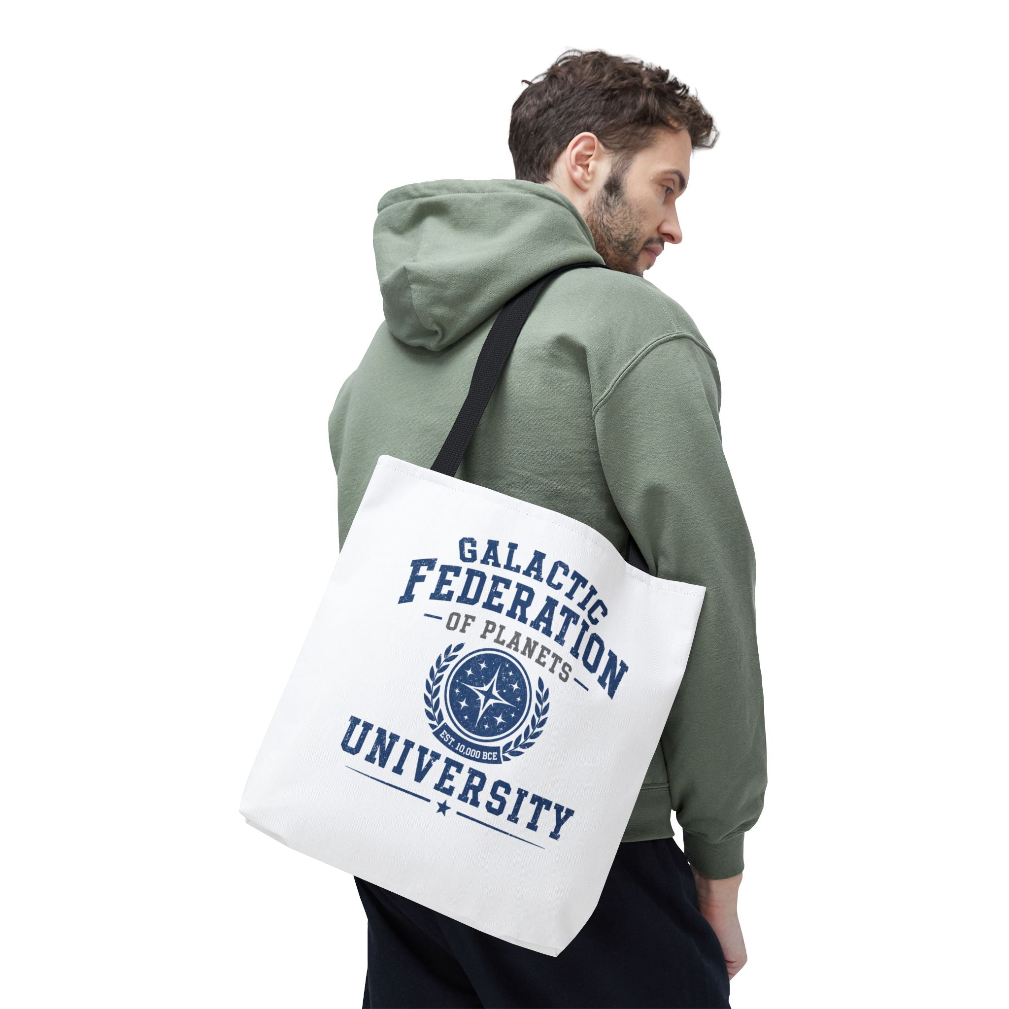 Galactic Federation University Tote Bag — Sci‑Fi College Logo Tote - Mutantur Labs LLC