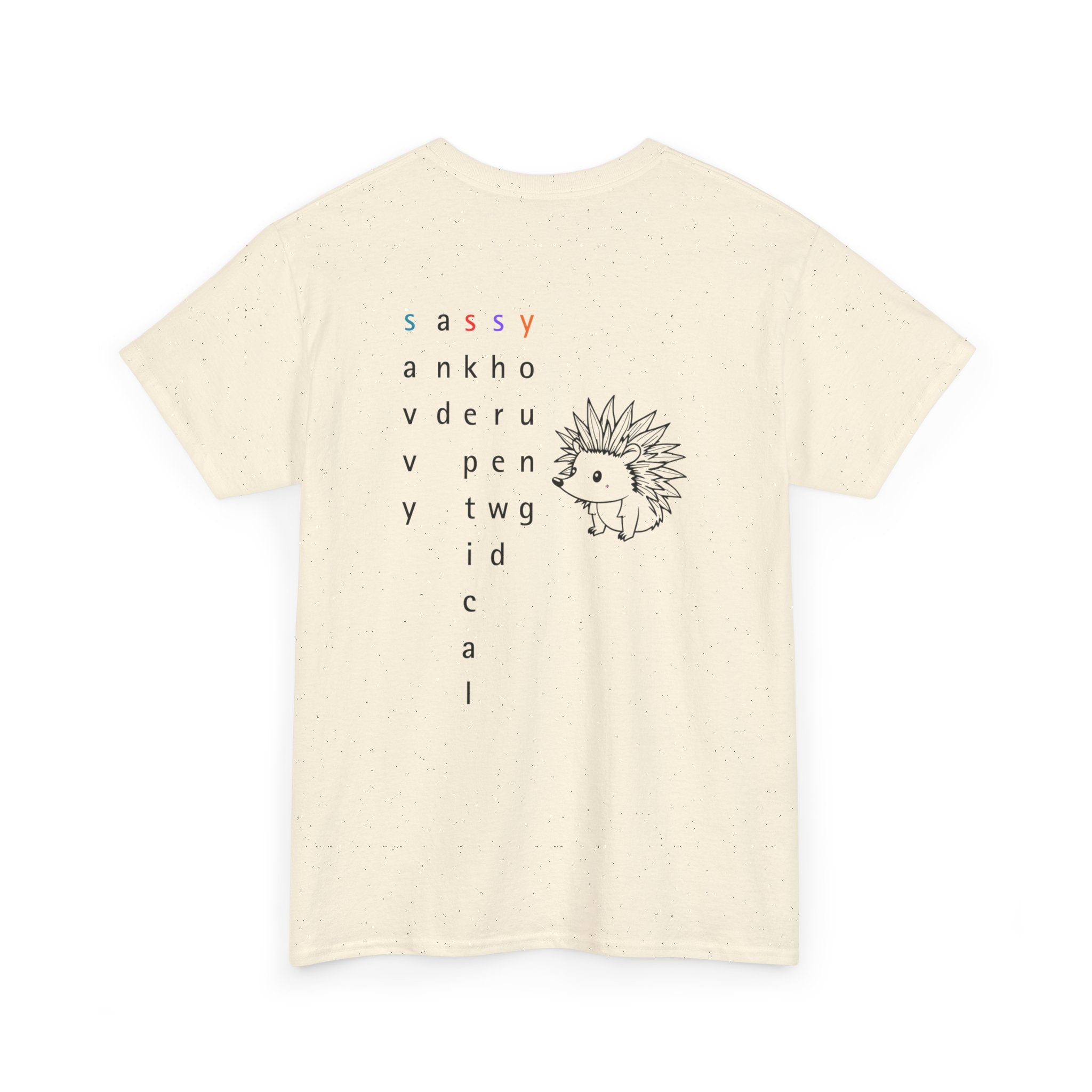 Sassy hedgehog Tee — Minimal Cute Graphic T-Shirt - Mutantur Labs LLC