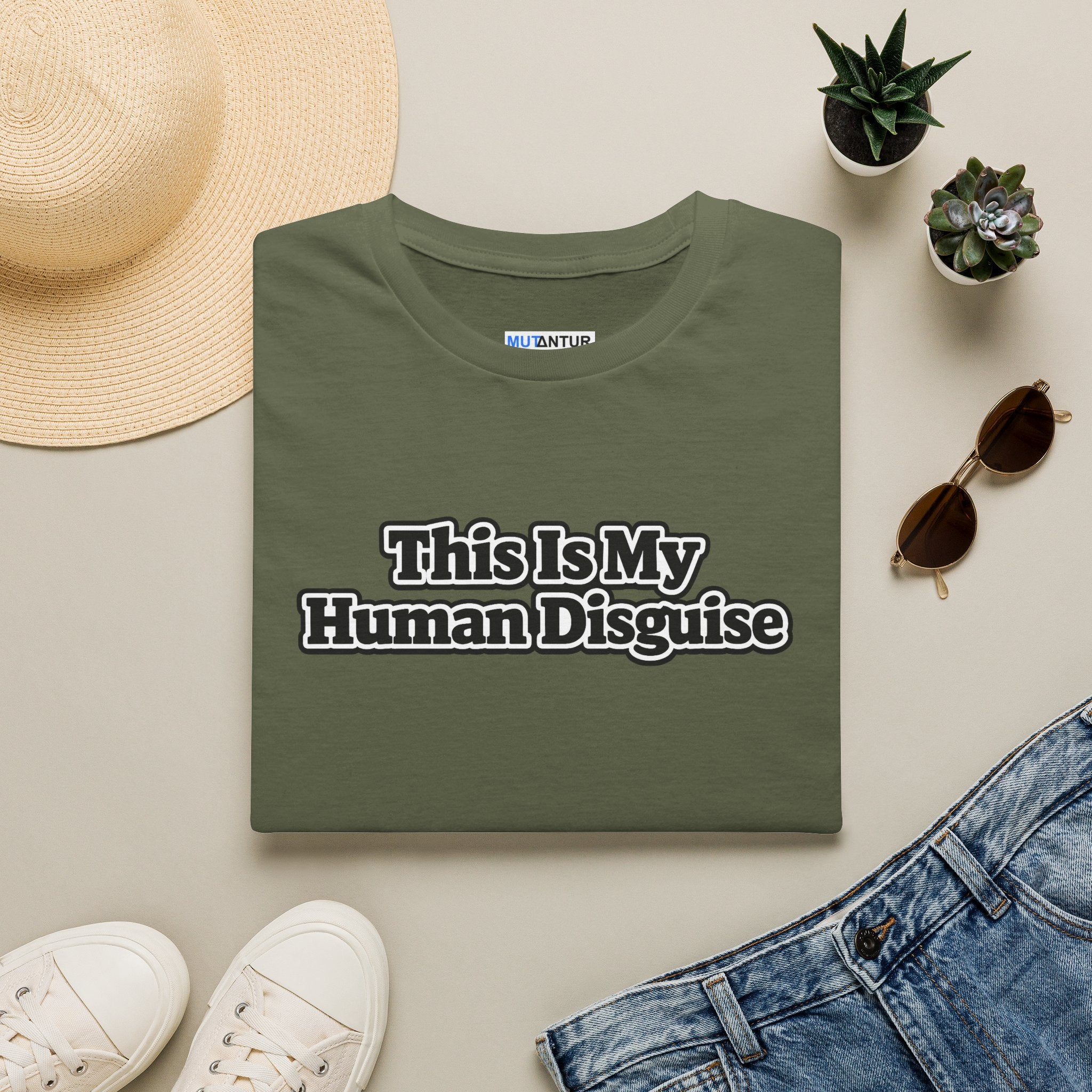 T-Shirt — "This Is My Human Disguise" Funny Graphic Tee