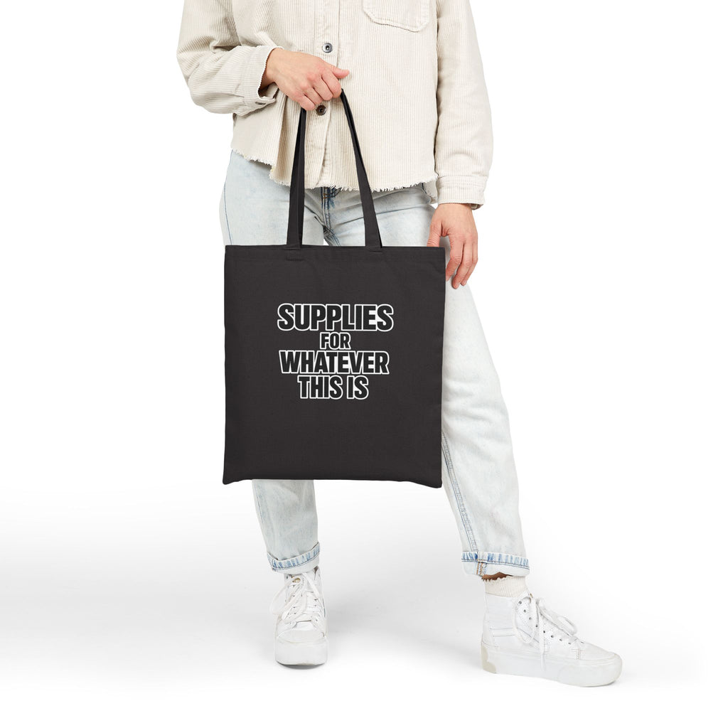 Supplies For Whatever This Is Tote Bag | Canvas Eco-friendly reusable Grocery Market Bag - Mutantur Labs LLC