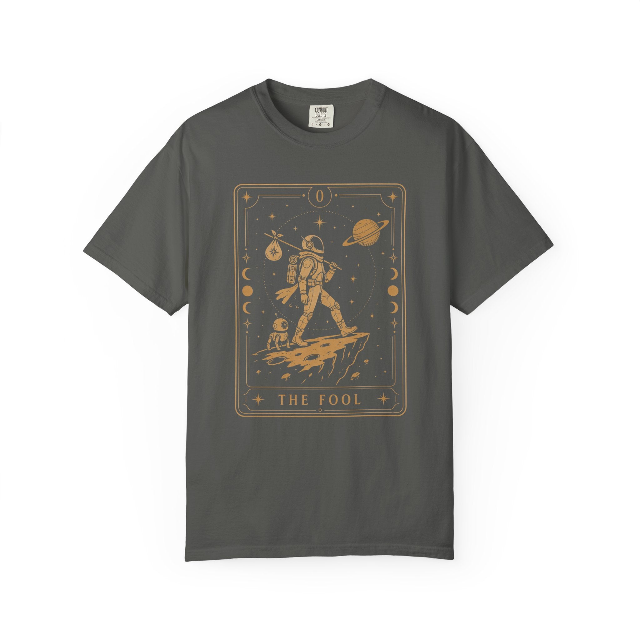 The Fool Tarot T-Shirt — Celestial Astronaut Comfort Colors Tee