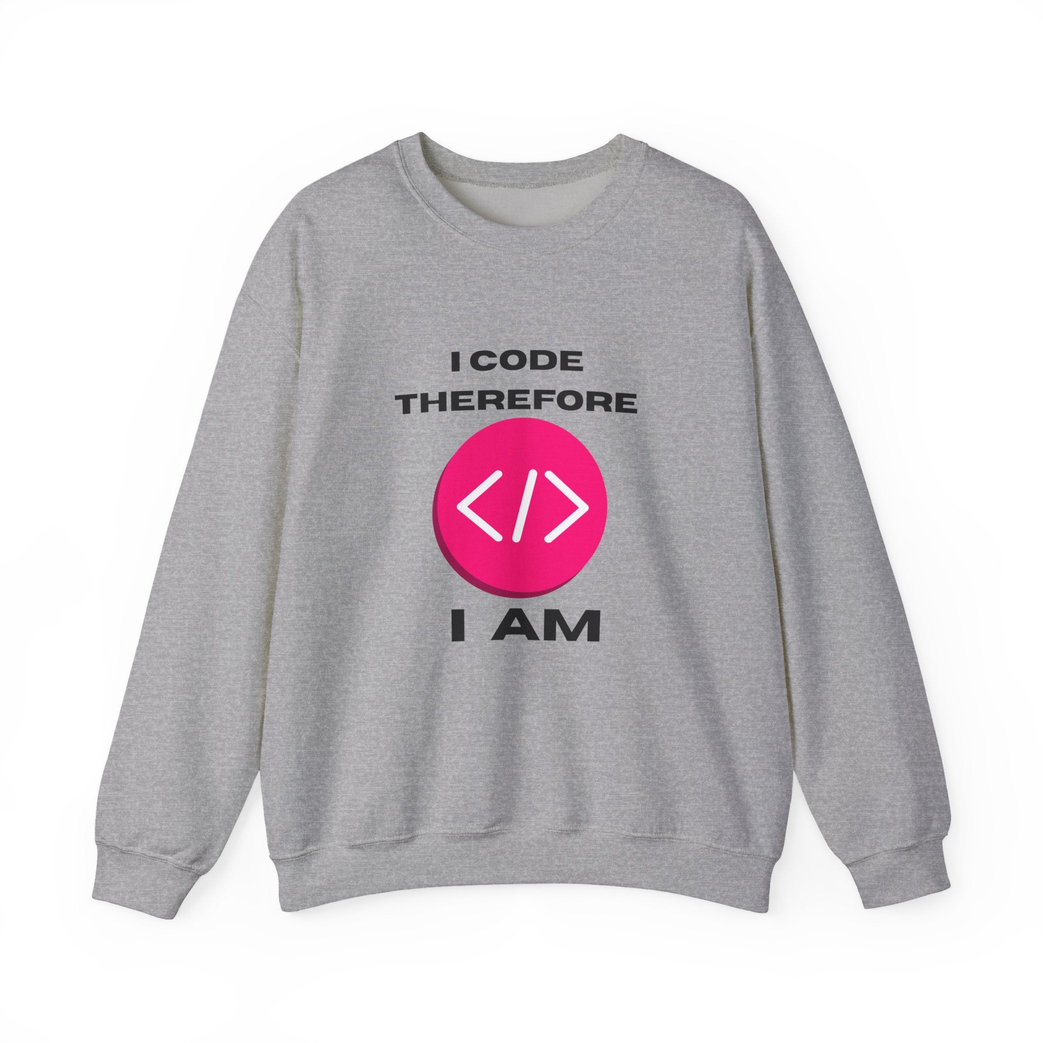 I Code Therefore I Am Sweatshirt | Funny Coding Crewneck - Mutantur Labs LLC