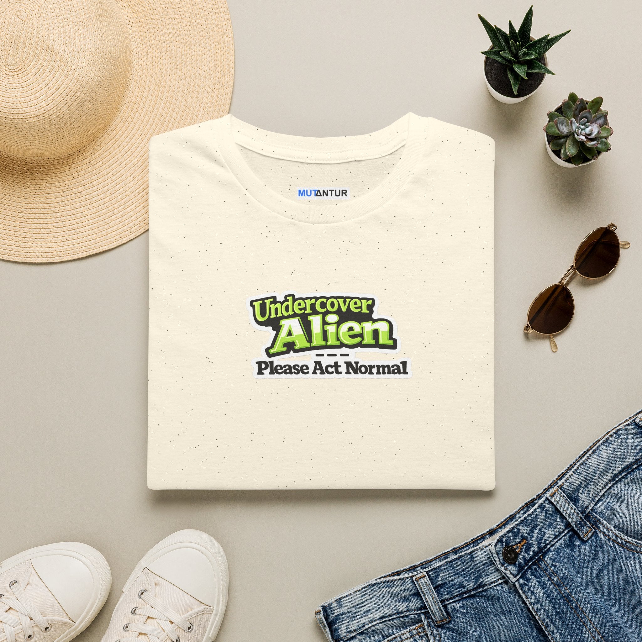 T-Shirt — "Undercover Alien Please Act Normal" Graphic Tee