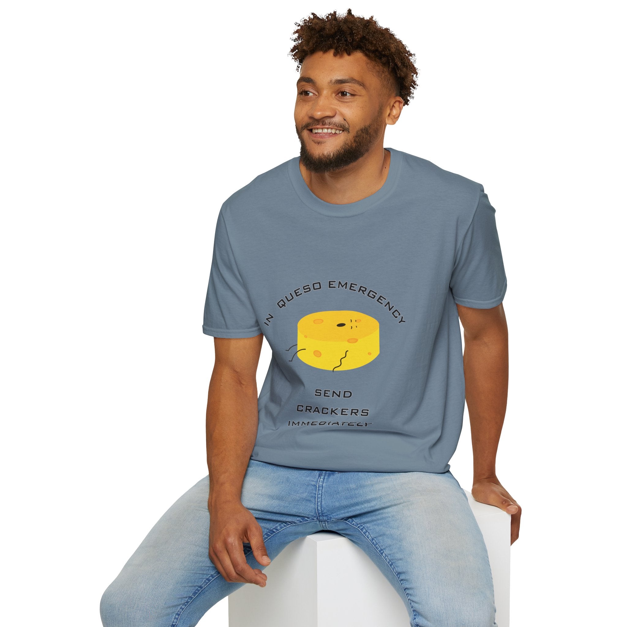 In Queso Emergency T-Shirt | Funny Cheese Pun Graphic Tee - Mutantur Labs LLC