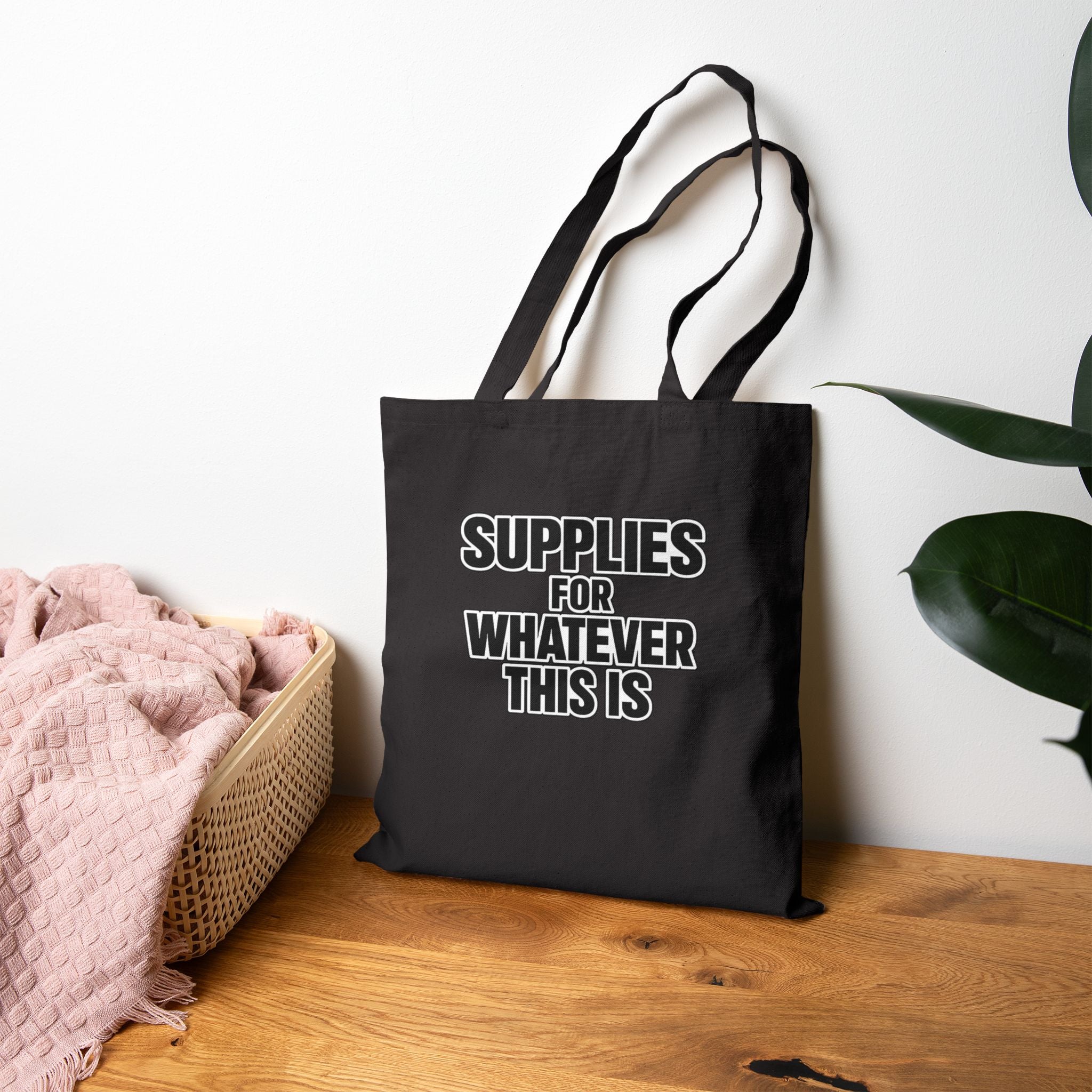 Supplies For Whatever This Is Tote Bag | Canvas Eco-friendly reusable Grocery Market Bag - Mutantur Labs LLC