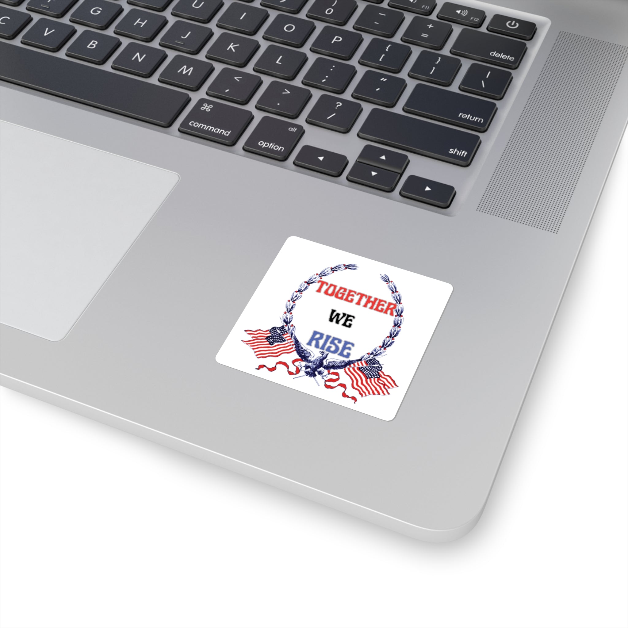 Together We Rise Sticker – Patriotic Unity Eagle & Flag Decal - Mutantur Labs LLC