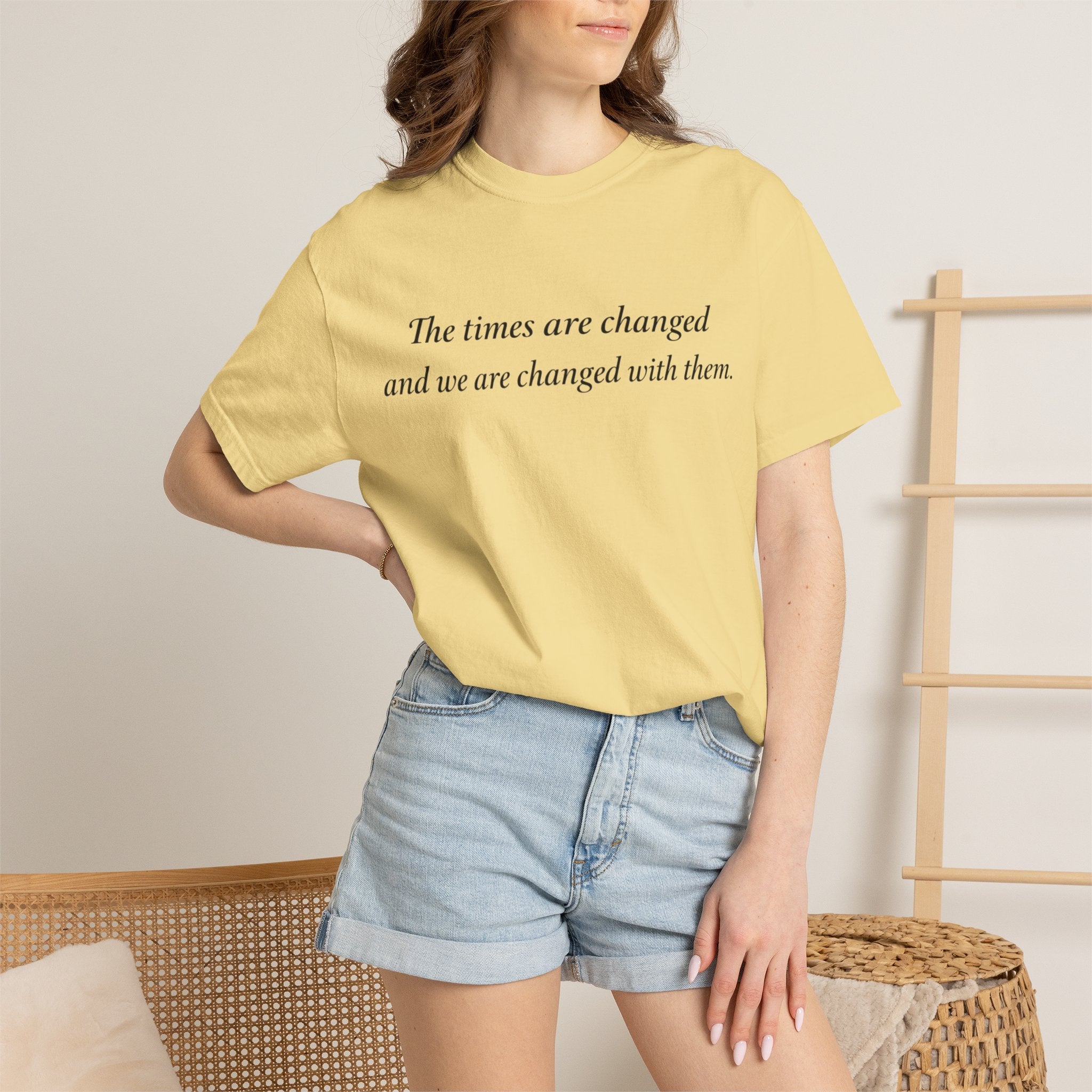 The Times Are Changed Comfort Colors T-Shirt | Mutantur Labs Front and Back Graphic Tee
