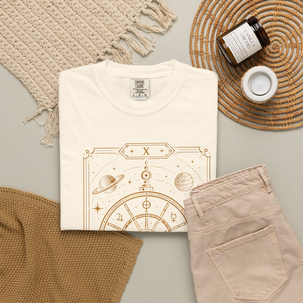 Wheel of Fortune Tarot T-Shirt — Future Arcana Comfort Colors Graphic Tee
