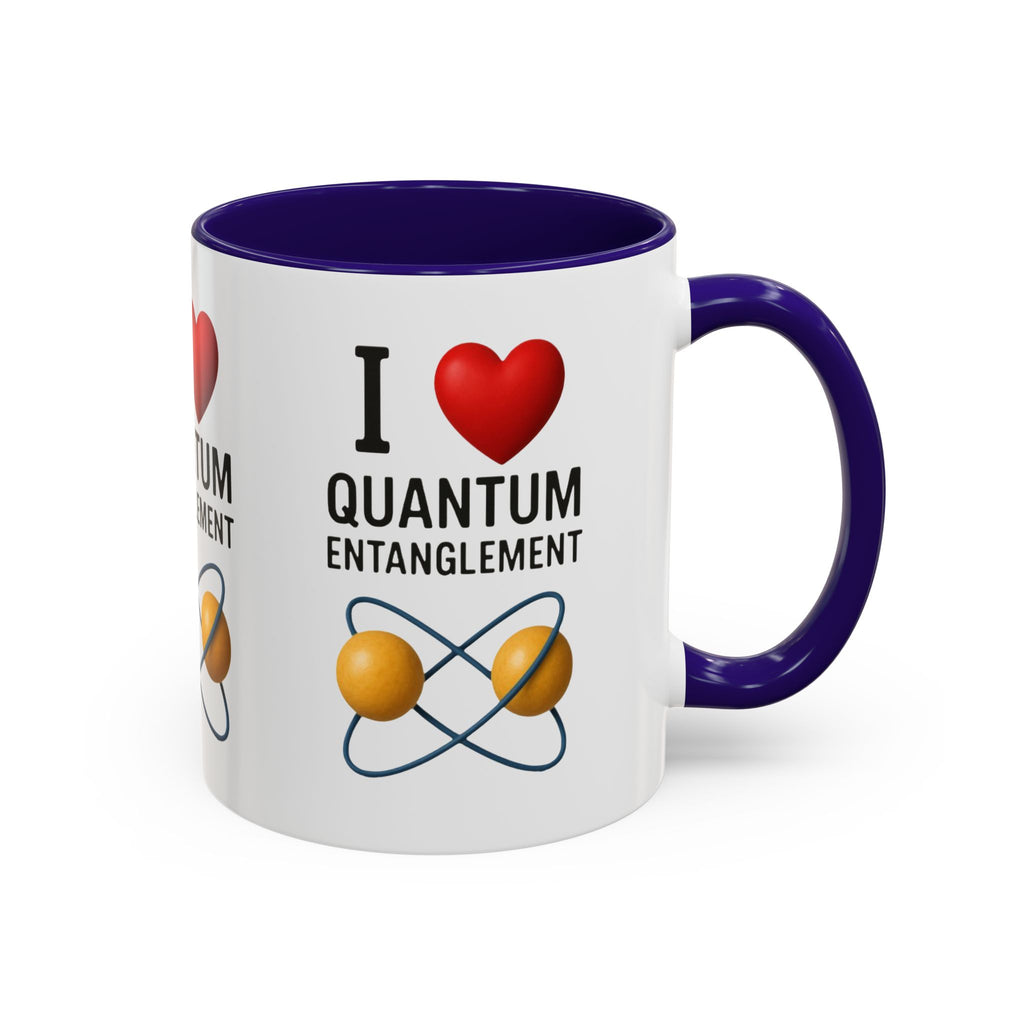 I Love Quantum Entanglement Mug | Funny Science Coffee Cup - Mutantur Labs LLC