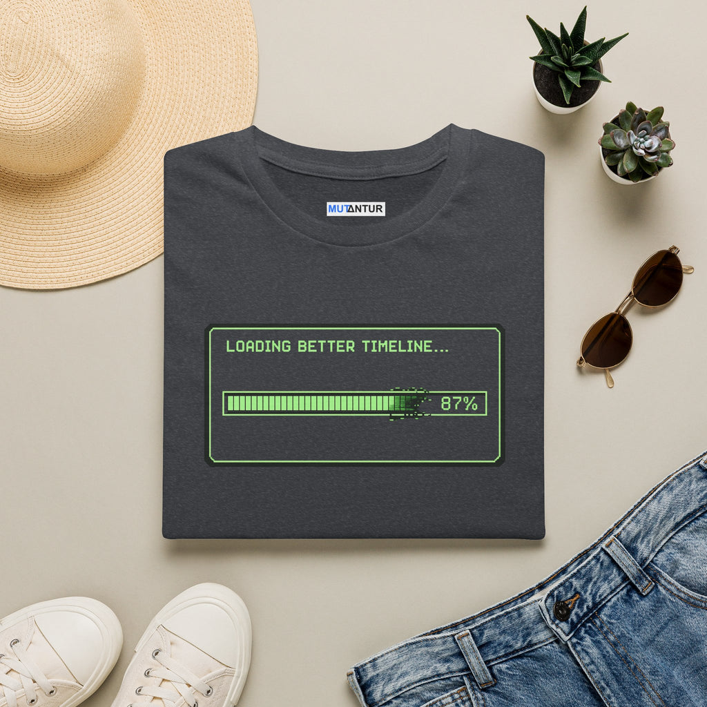 Loading Better Timeline Unisex T-Shirt | Retro Sci-Fi Progress Bar Tee