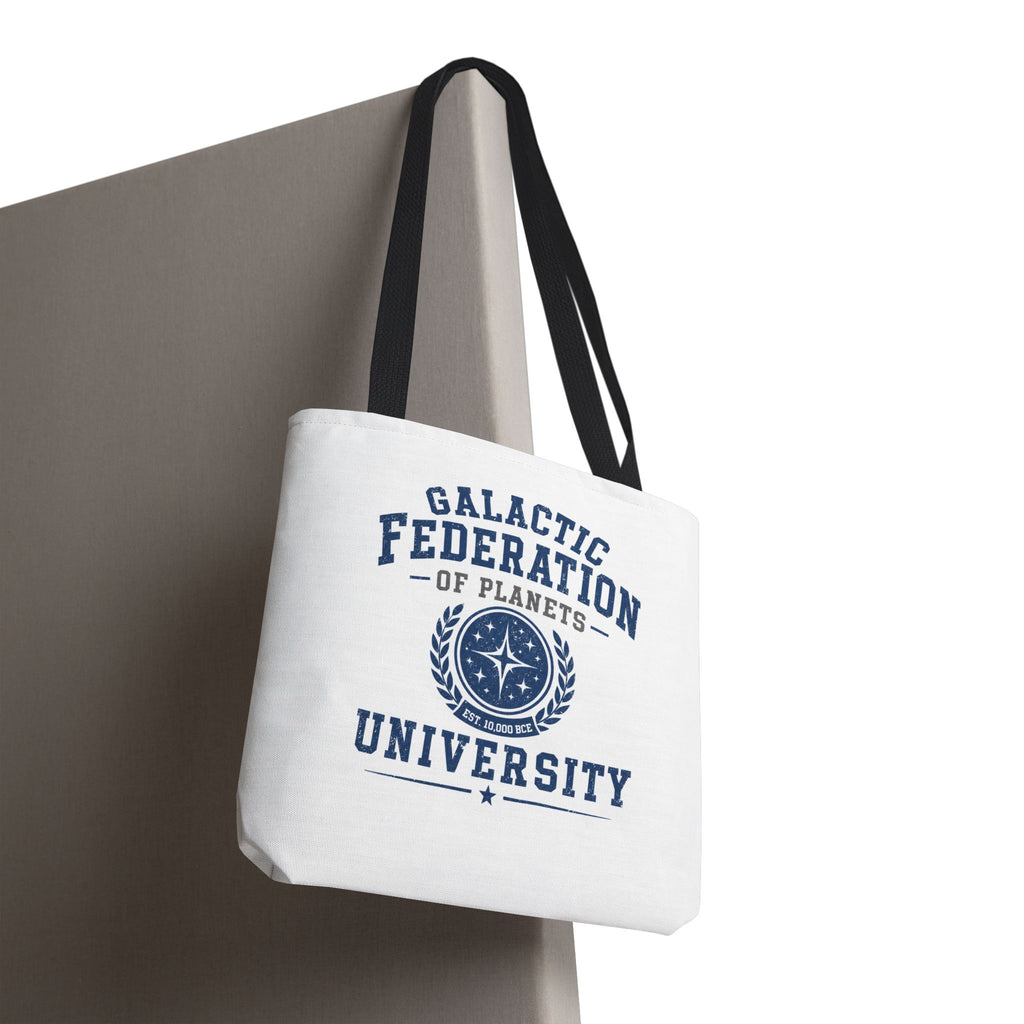 Galactic Federation University Tote Bag — Sci‑Fi College Logo Tote - Mutantur Labs LLC