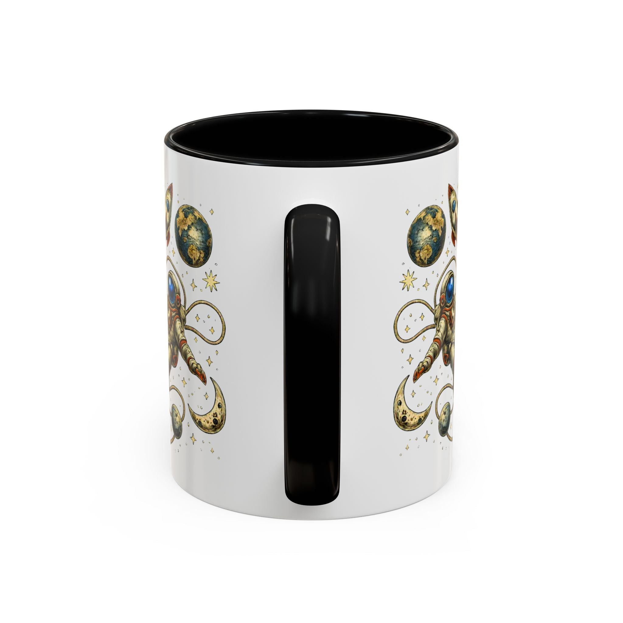 Astronaut in Space Coffee Mug | Rocket Planets Solar System - Mutantur Labs LLC