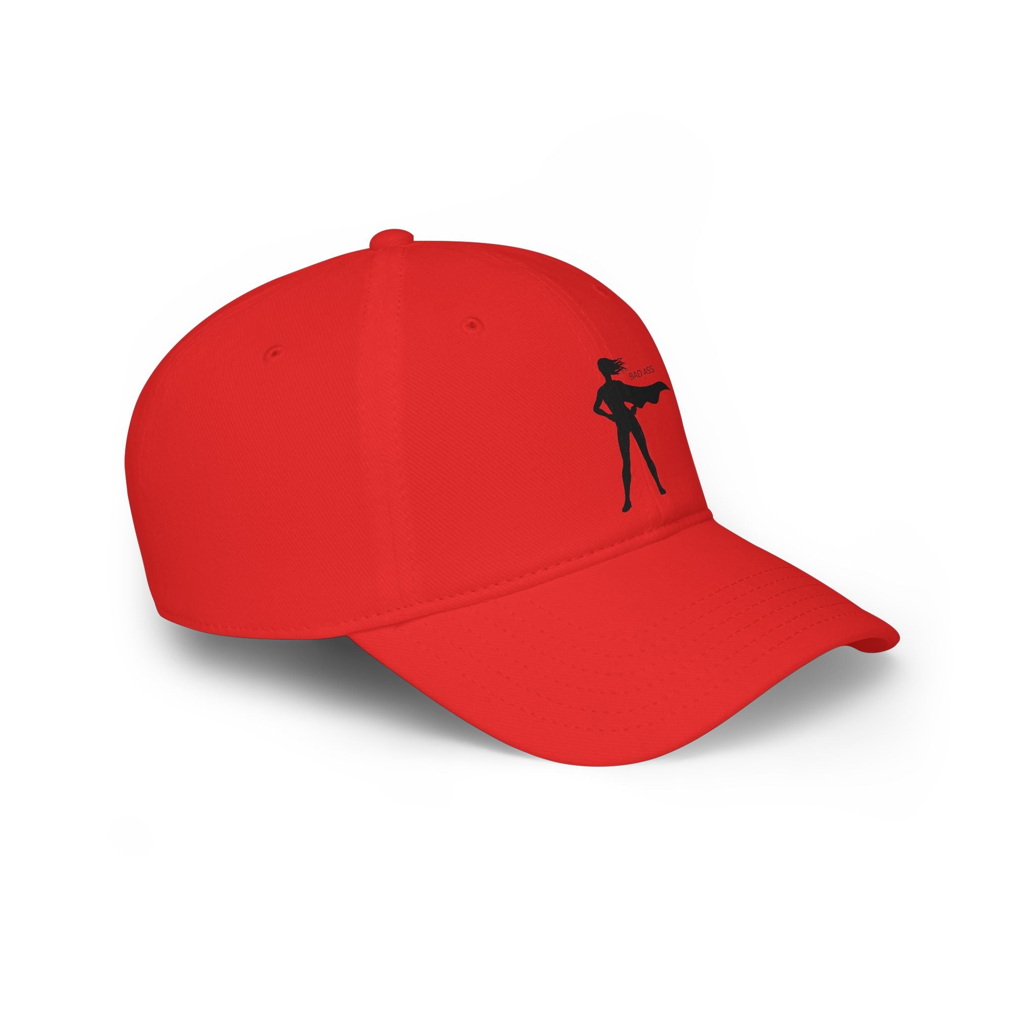 Bad Ass Superhero Silhouette Low Profile Cap | Retro Heroine Baseball Cap - Mutantur Labs LLC