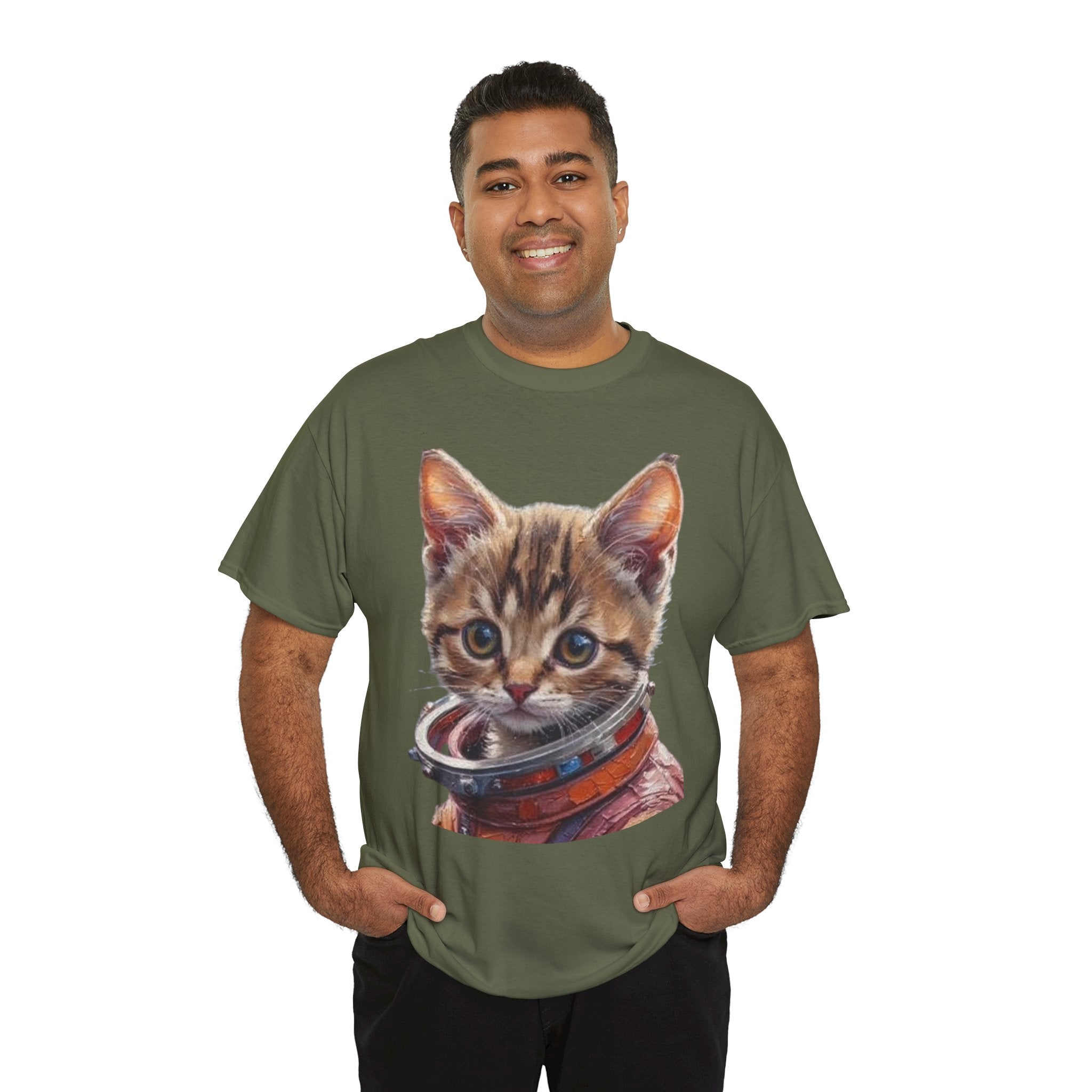 Astronaut Kitty Unisex Heavy Cotton Tee