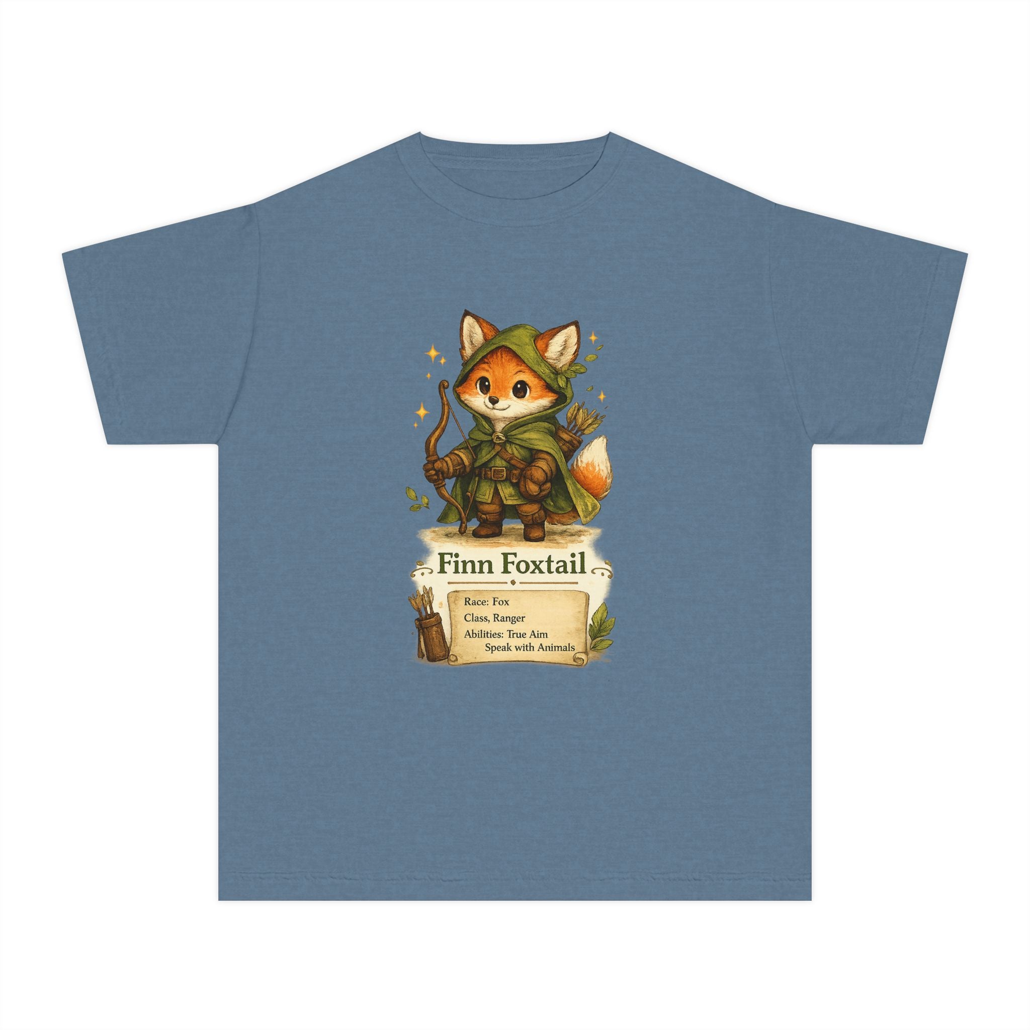 Finn Foxtail Kids Fox Ranger T-Shirt — Cute Fantasy Character Tee
