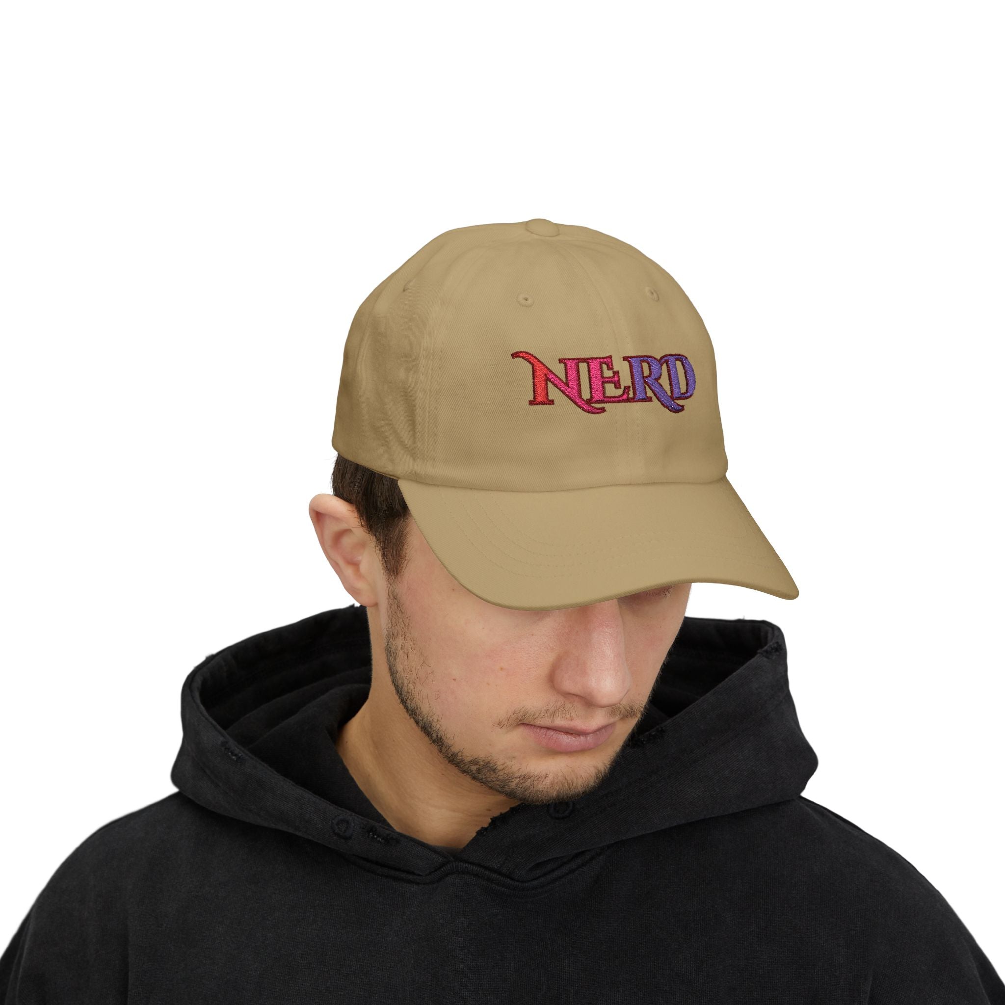 Nerd Retro Script Dad Cap | Embroidered Baseball Hat cool nerd gift - Mutantur Labs LLC