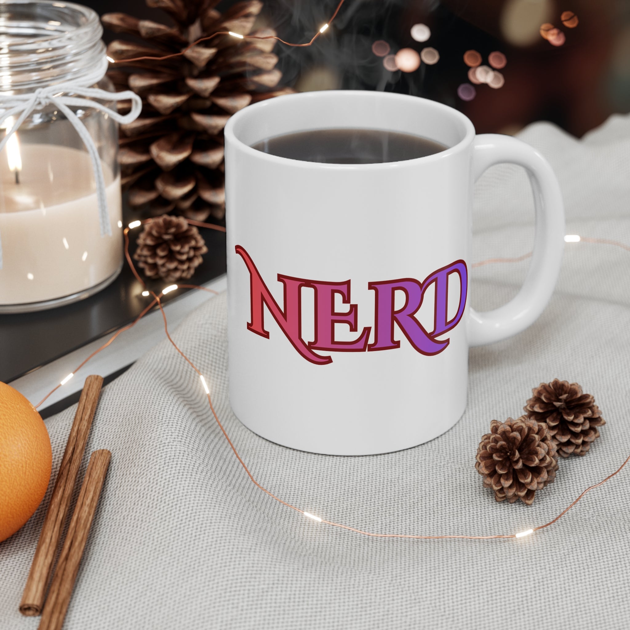 Nerd Script Mug — Funny Minimalist Science Nerd 11oz Ceramic Coffee Mug - Mutantur Labs LLC