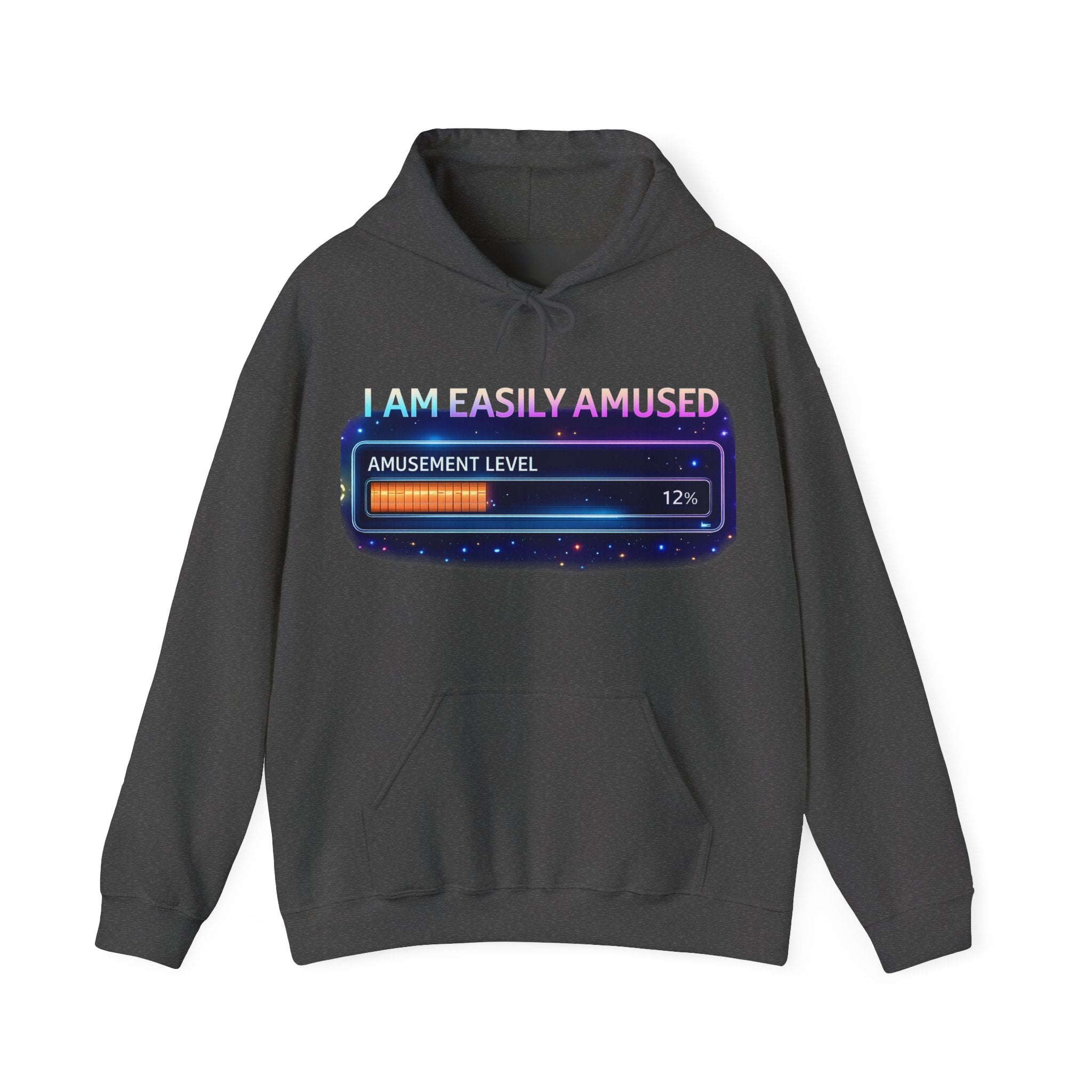I Am Easily Amused Level Meter Hoodie | Funny Gamer Sweatshirt - Mutantur Labs LLC