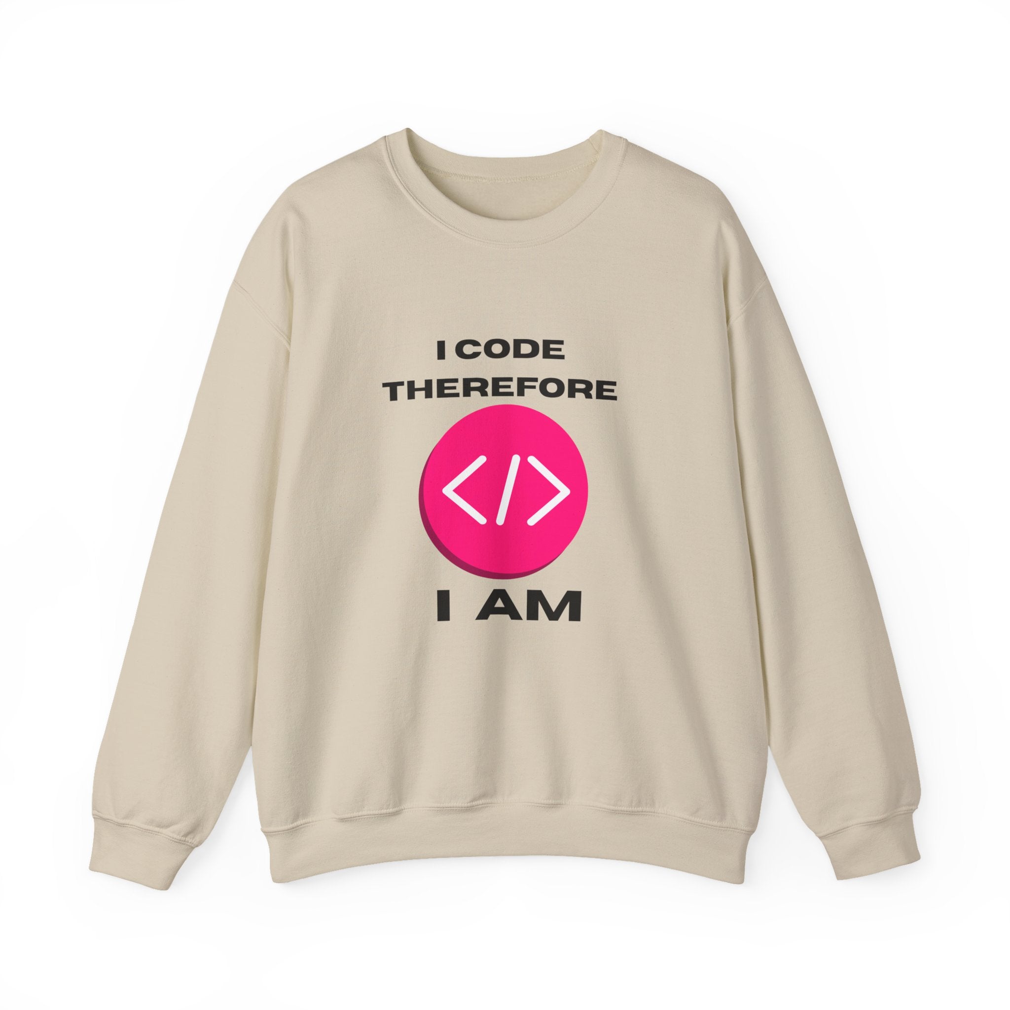 I Code Therefore I Am Sweatshirt | Funny Coding Crewneck - Mutantur Labs LLC
