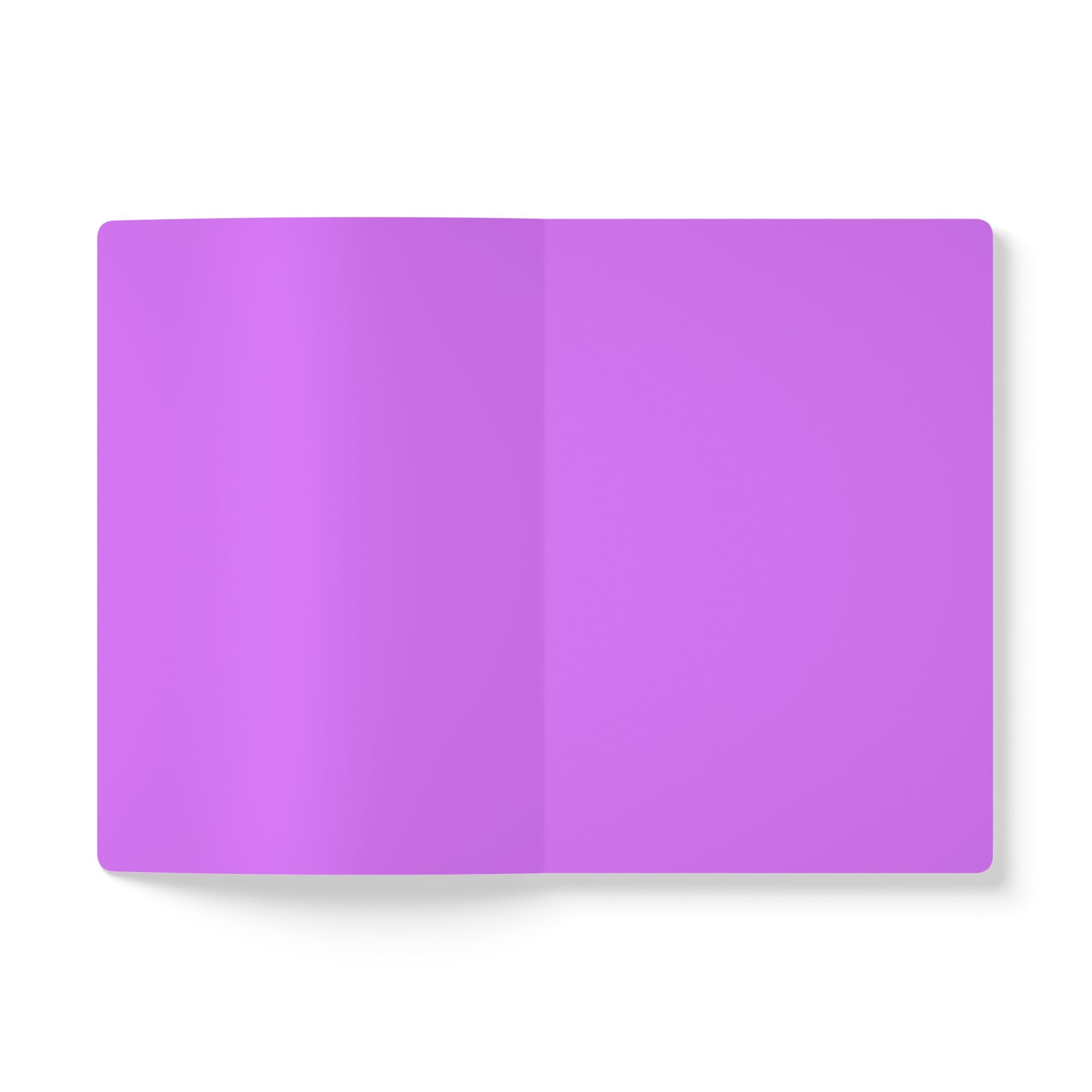 Dragon & Ivy Softcover Journal — Hand-Drawn Sleeping Dragon Illustration - Lilac