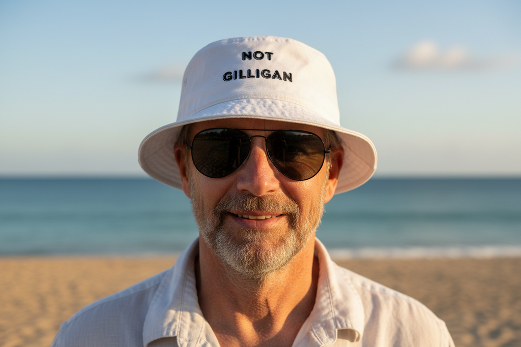 Not Gilligan Bucket Hat | Funny Embroidered Retro Hat - Mutantur Labs LLC