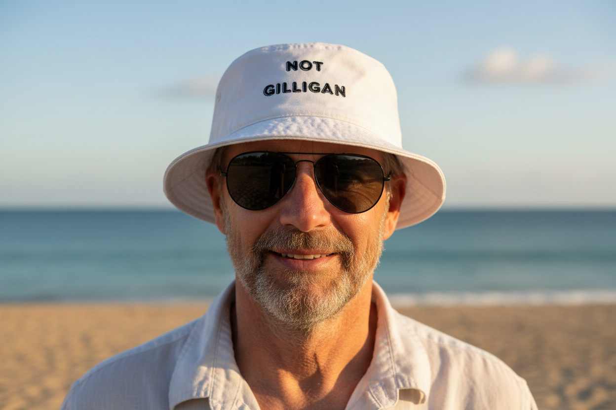 Not Gilligan Bucket Hat | Funny Embroidered Retro Hat - Mutantur Labs LLC
