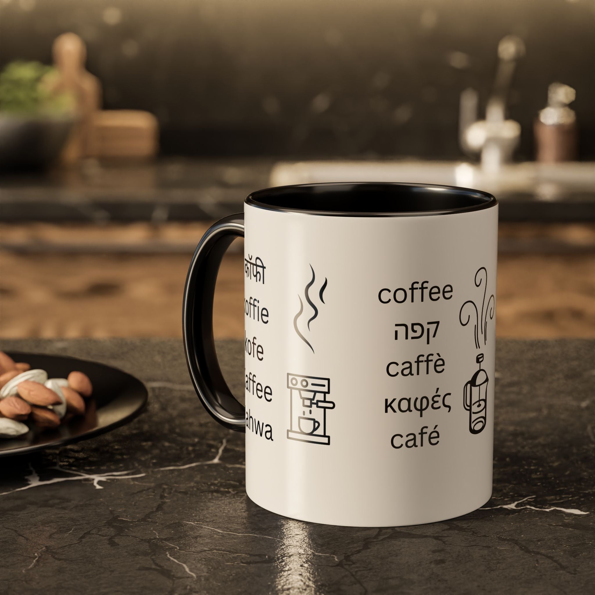 Coffee Words Mug | Multilingual Coffee Lover Ceramic Cup - Mutantur Labs LLC