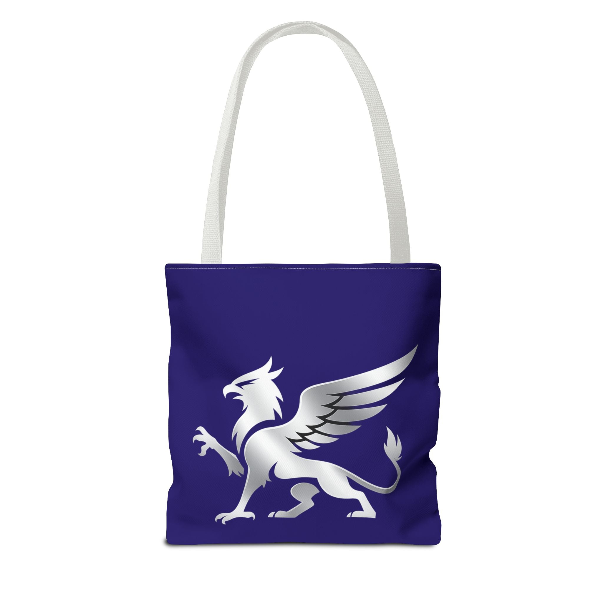 Griffin Tote Bag, blue Mythical Crest Bag, Fantasy Mythology Market Tote - Mutantur Labs LLC