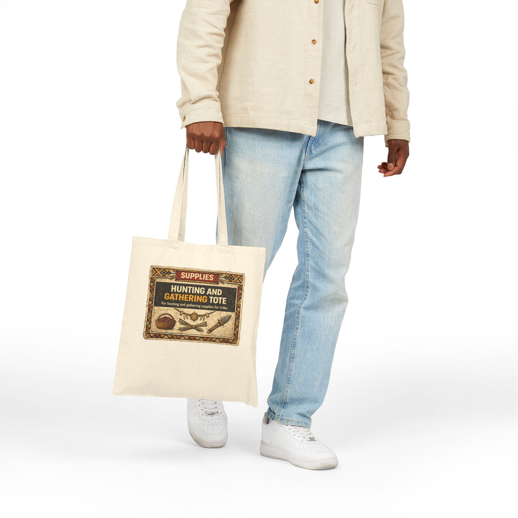 Hunting and Gathering tote bag | Canvas Shopping Tote, Nature Foraging Design - Mutantur Labs LLC