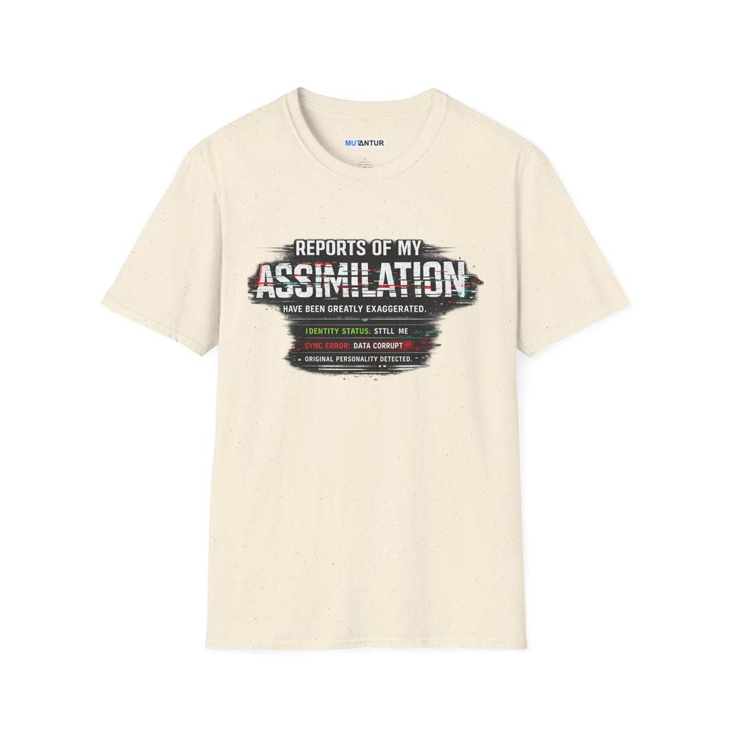 Reports of My Assimilation T-Shirt — Funny Sci-Fi Glitch Graphic Tee