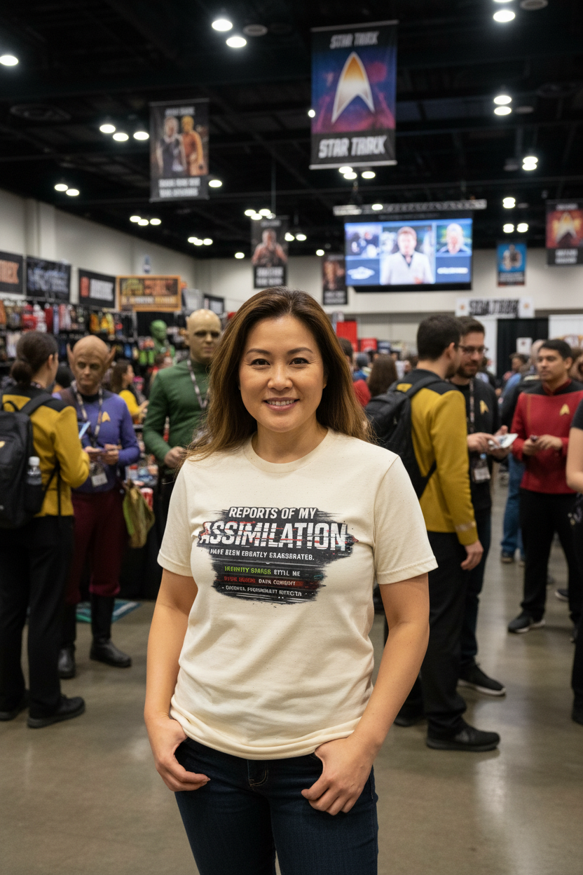 Reports of My Assimilation T-Shirt — Funny Sci-Fi Glitch Graphic Tee