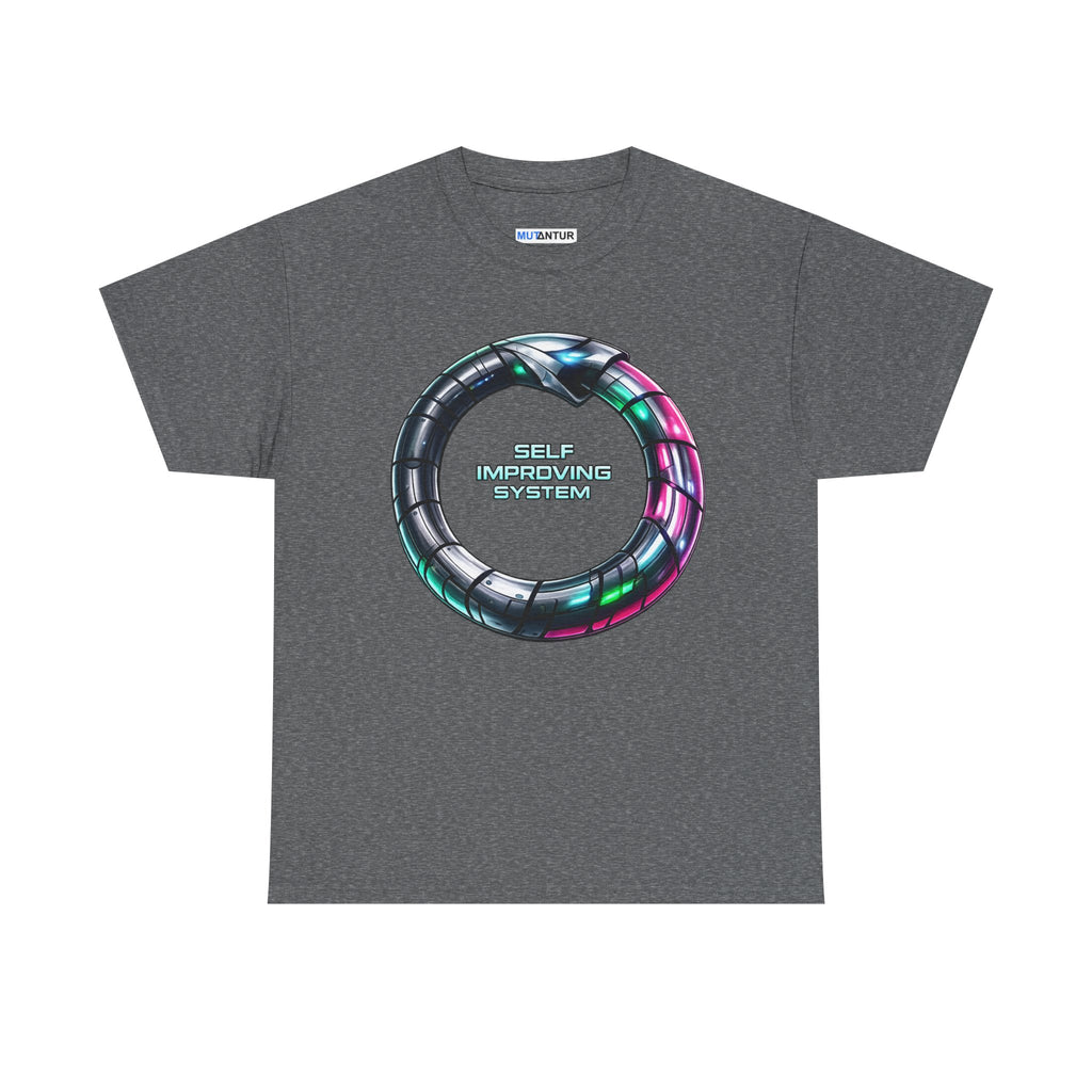 Self Improving System T-Shirt | Retro Futuristic Ouroboros Tee