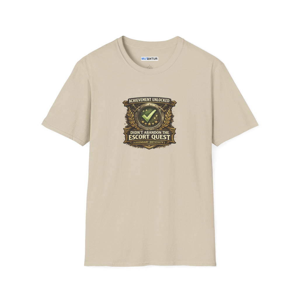 "Achievement Unlocked: Didn't Abandon the Escort Quest" Gamer Tee