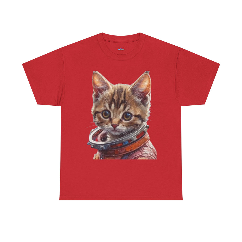Astronaut Kitty Unisex Heavy Cotton Tee - Mutantur Labs LLC